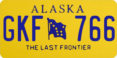 AK license plate GKF766