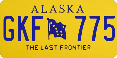 AK license plate GKF775