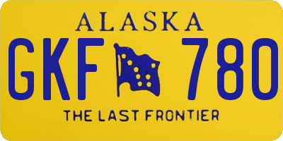 AK license plate GKF780