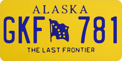 AK license plate GKF781