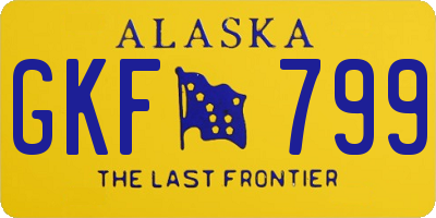 AK license plate GKF799