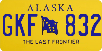 AK license plate GKF832