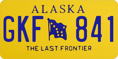 AK license plate GKF841