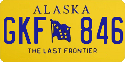 AK license plate GKF846