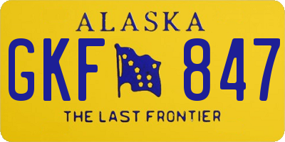 AK license plate GKF847