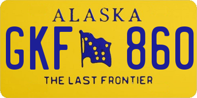 AK license plate GKF860