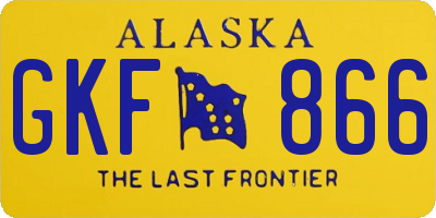 AK license plate GKF866