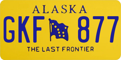 AK license plate GKF877