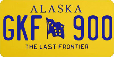 AK license plate GKF900