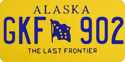 AK license plate GKF902