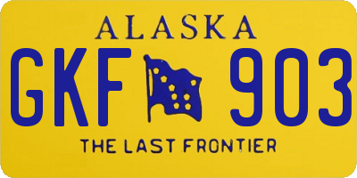 AK license plate GKF903