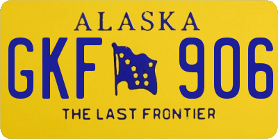 AK license plate GKF906
