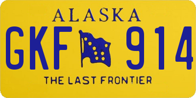 AK license plate GKF914