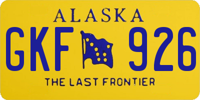 AK license plate GKF926
