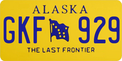AK license plate GKF929
