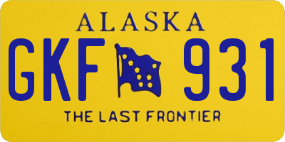 AK license plate GKF931