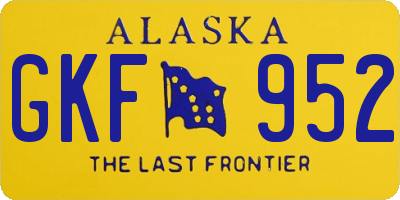 AK license plate GKF952