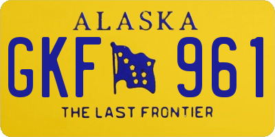 AK license plate GKF961