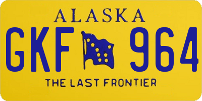 AK license plate GKF964