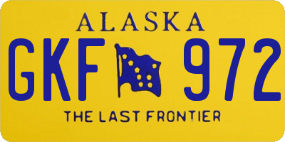 AK license plate GKF972