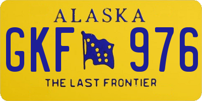 AK license plate GKF976
