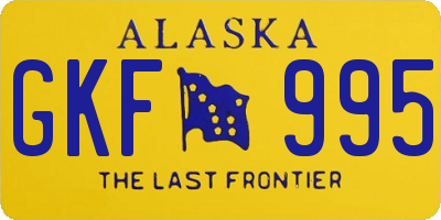 AK license plate GKF995