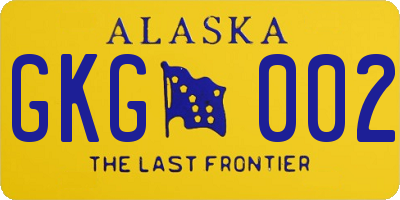 AK license plate GKG002