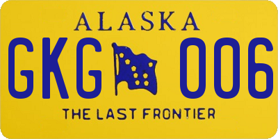 AK license plate GKG006