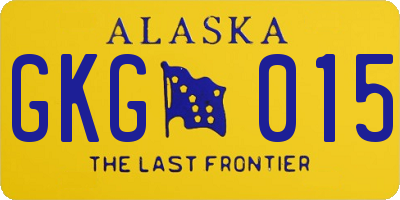 AK license plate GKG015
