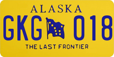 AK license plate GKG018