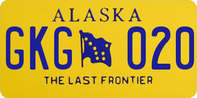 AK license plate GKG020