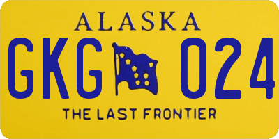 AK license plate GKG024