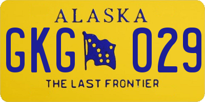 AK license plate GKG029