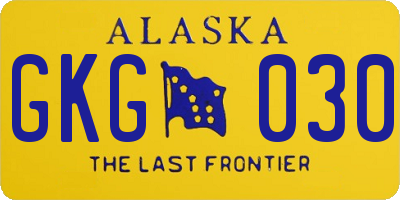 AK license plate GKG030