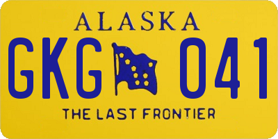 AK license plate GKG041