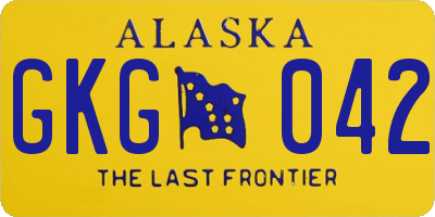AK license plate GKG042