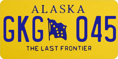 AK license plate GKG045