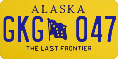 AK license plate GKG047