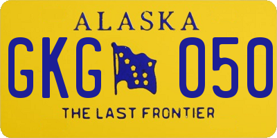 AK license plate GKG050