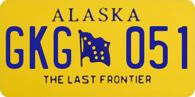 AK license plate GKG051