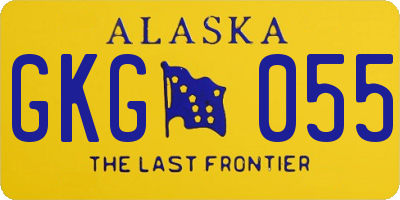 AK license plate GKG055