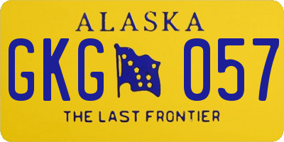AK license plate GKG057