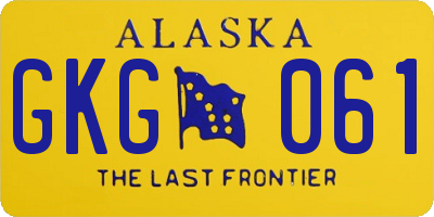AK license plate GKG061