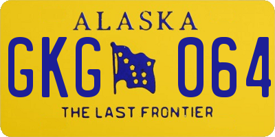 AK license plate GKG064