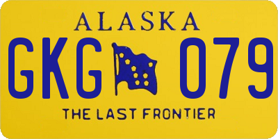 AK license plate GKG079