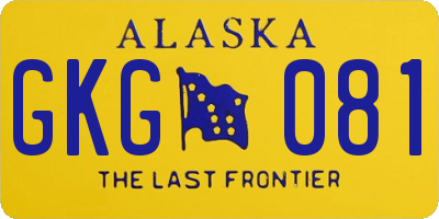 AK license plate GKG081
