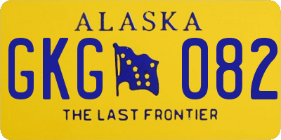 AK license plate GKG082