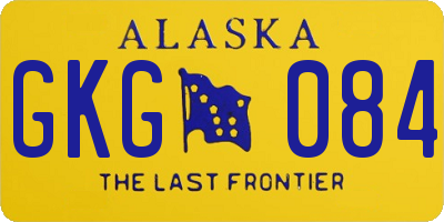 AK license plate GKG084