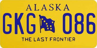 AK license plate GKG086