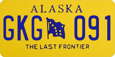 AK license plate GKG091